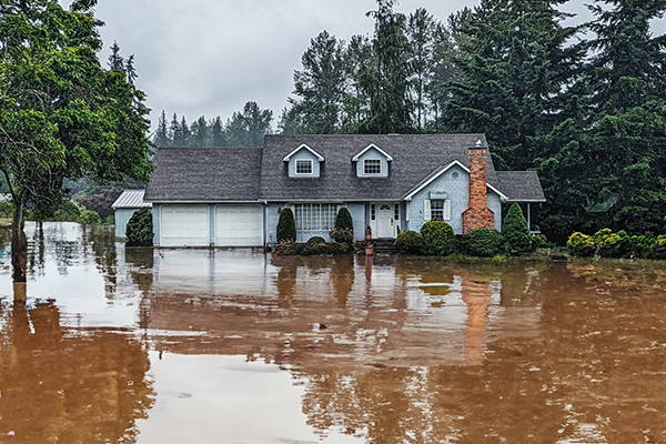 House in water